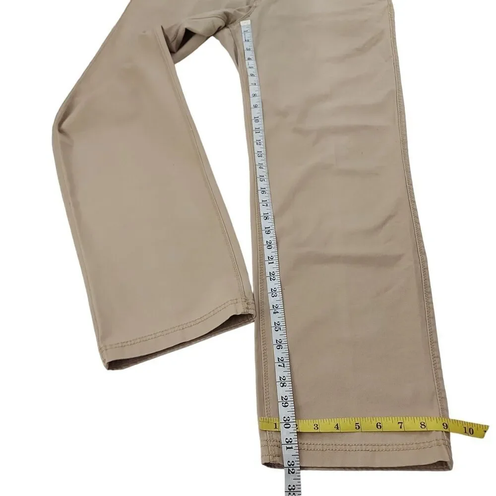 Timberland Pants Mens 34x32 Beige Straight Leg Flat Front Cotton Hiking Outdoor